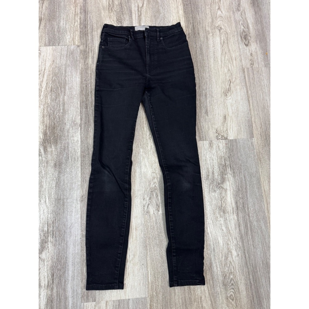 Everlane High Rise Authentic Stretch Black Skinny Jeans Womens 28 Tall